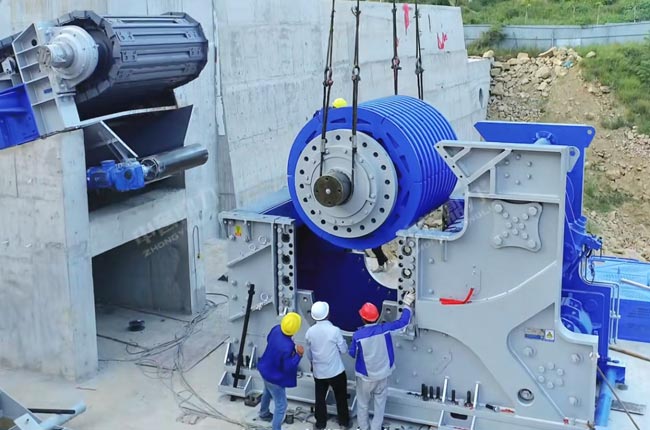 板喂機+臥式旋回破