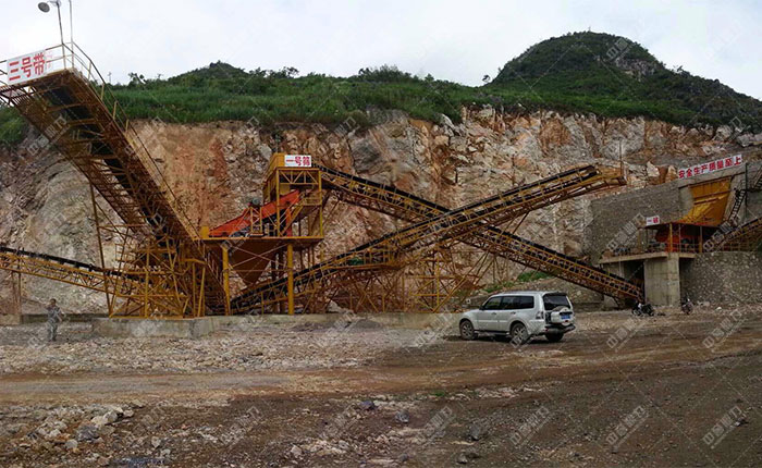 貴州惠水滿告時產1000噸砂石生產線圖片