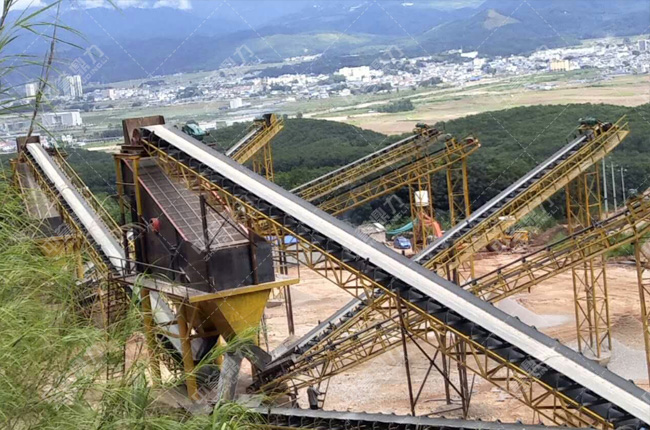 云南臨滄市孟定鎮(zhèn)時(shí)產(chǎn)300噸石子生產(chǎn)線